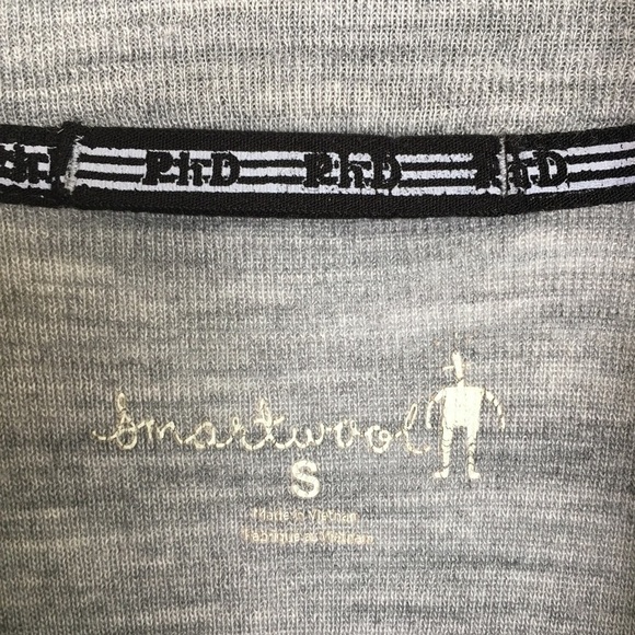 Smartwool PhD Wool Top Long Sleeve Half Zip Pullover Women's Sz Small Black Gray - Picture 4 of 13